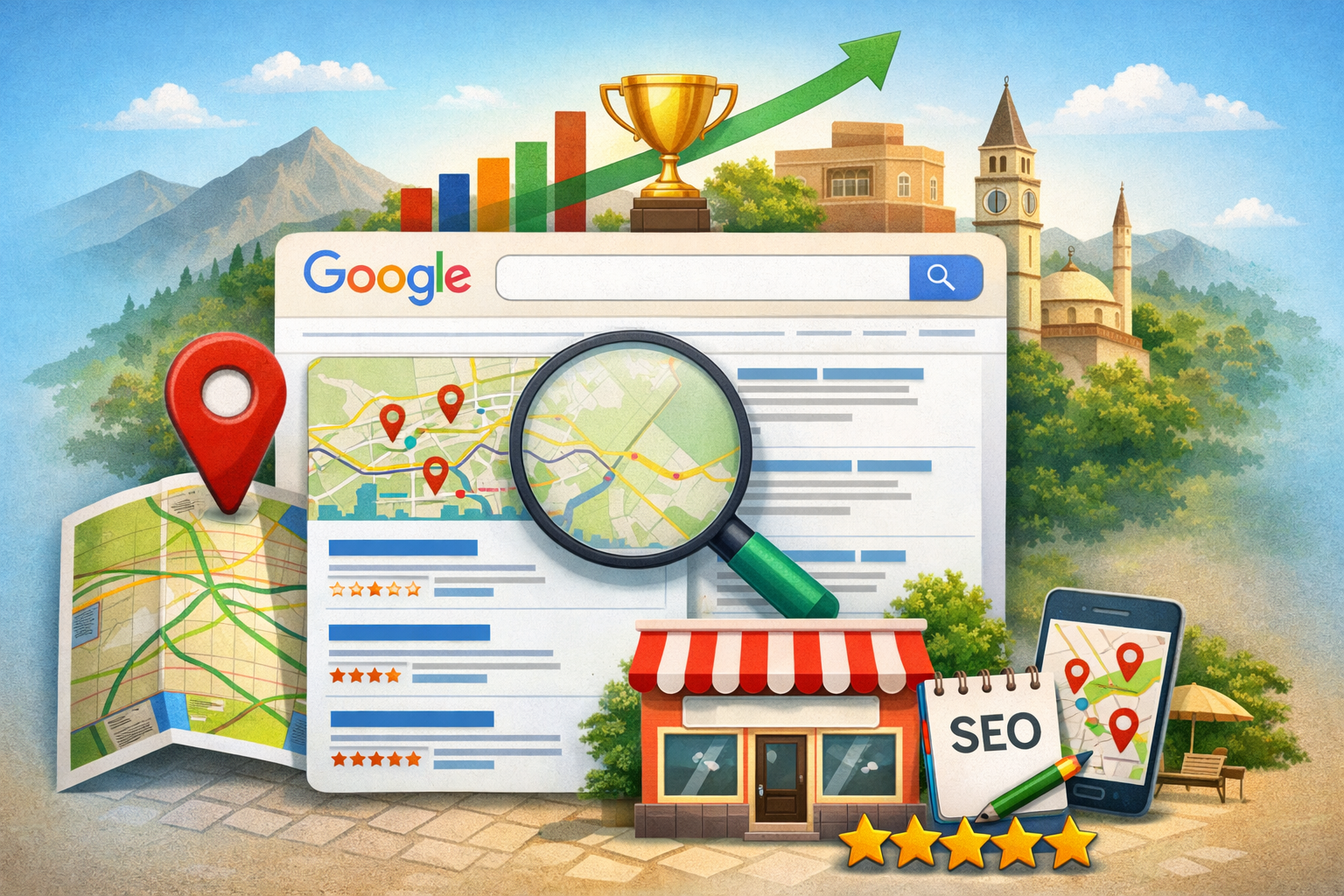 SEO për Biznese Lokale: Si të Dilni në Google në Shqipëri